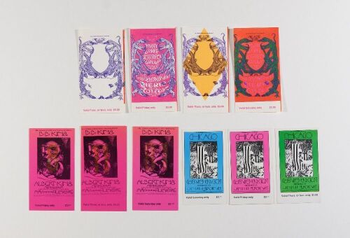 Lot of 3 Sets BG-130 BG-211 BG-235 Bill Graham Fillmore Original Tickets