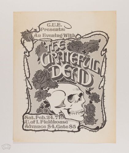 1973 Grateful Dead University of Iowa RP2 Poster Near Mint 81