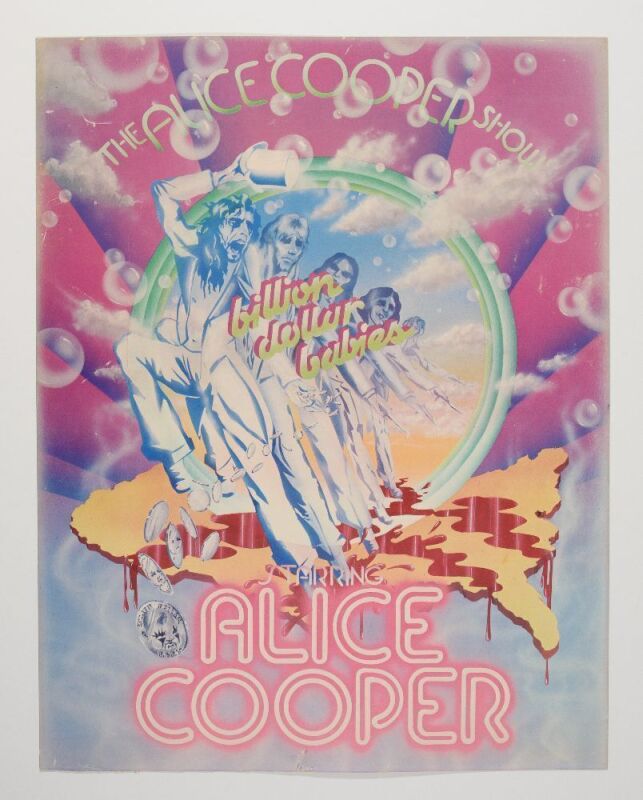 1973 Alice Cooper Billion Dollar Babies Poster Fine 57