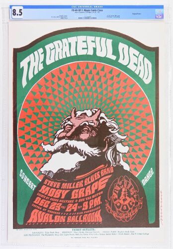 1966 FD-40 Grateful Dead Steve Miller Avalon Ballroom Poster CGC 8.5