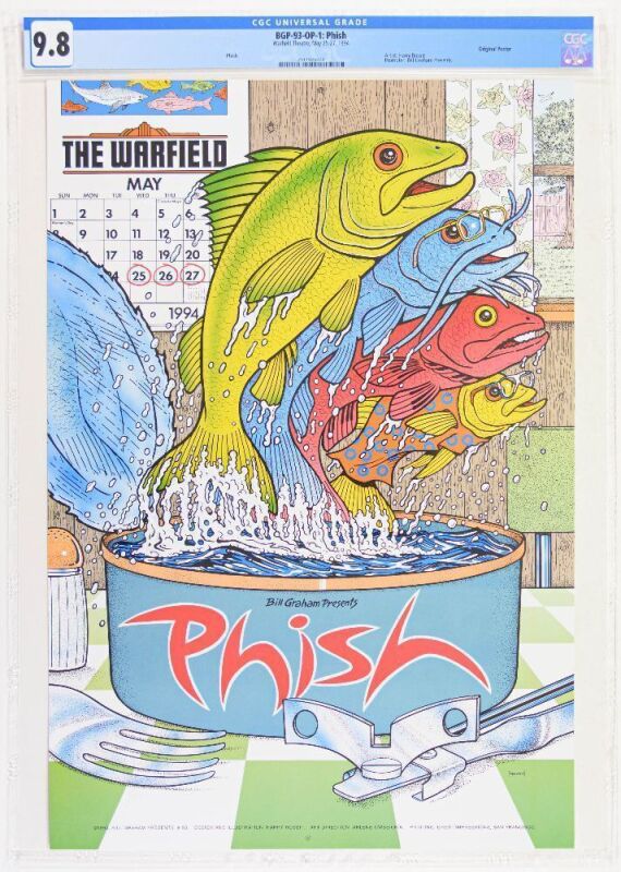 1994 BGP-93 Phish The Warfield Theater Poster CGC 9.8