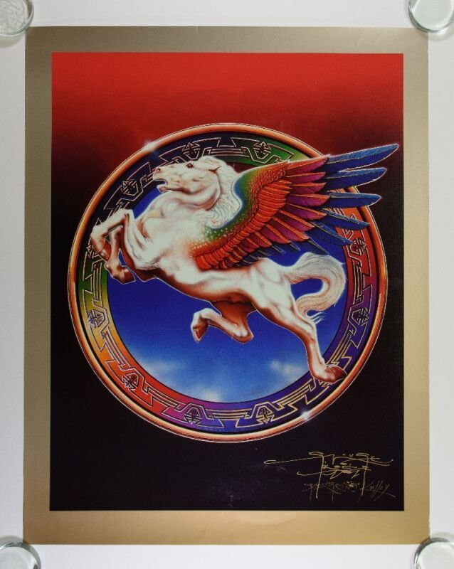 Stanley Mouse Gold Edition Steve Miller Band Book of Dreams Signed Mouse Poster Near Mint 81