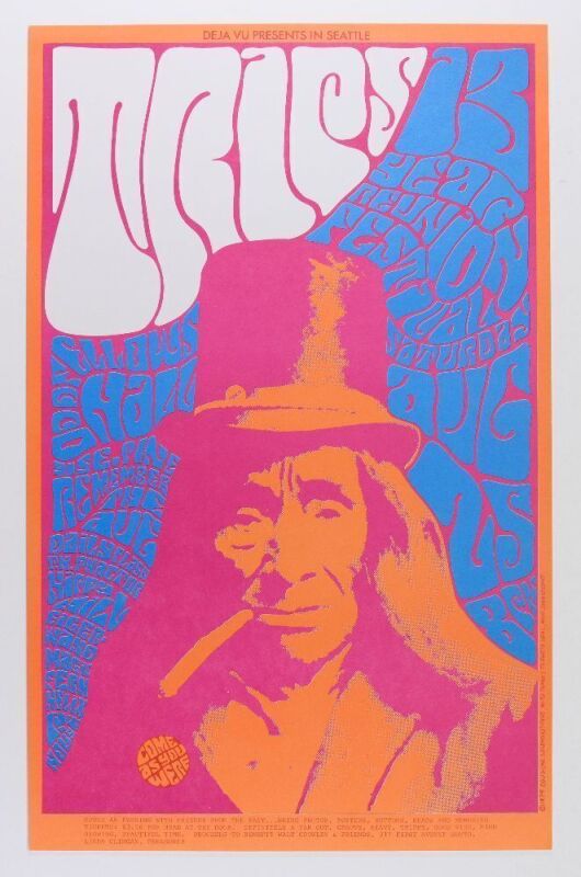 1979 AOR-4.135 Trips Festival 13th Anniversary Oddfellows Hall Seattle Poster Near Mint 87