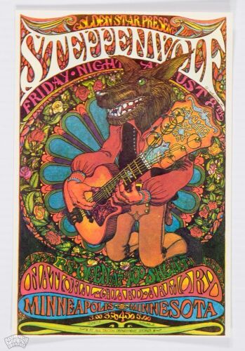 1969 Steppenwolf Minneapolis National Guard Armory Handbill Mint 95