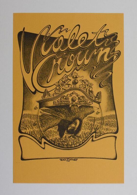 1975 Rick Turner Violet Crown Tour Blank Poster Mint 91