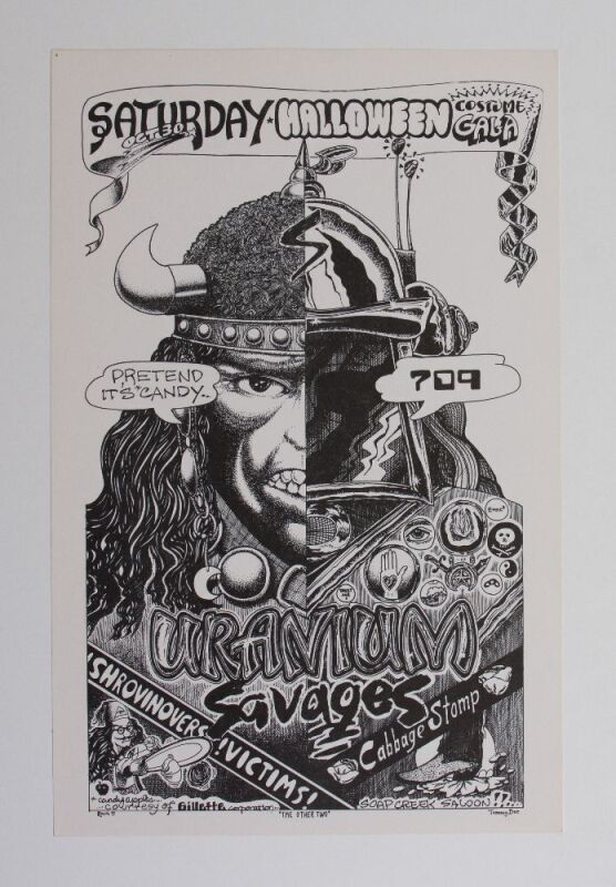 1976 Rick Turner Uranium Savages Soap Creek Saloon Poster Near Mint 89