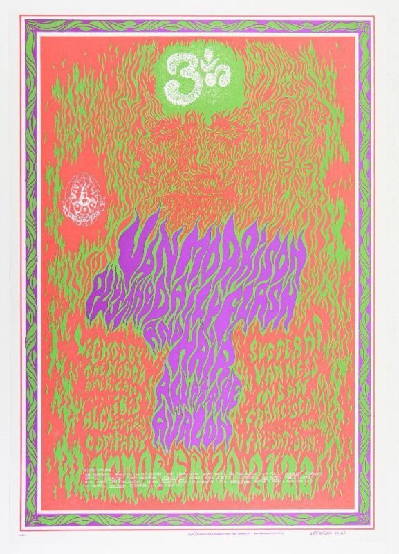 1967 FD-88 Van Morrison Avalon Ballroom Poster Mint 91