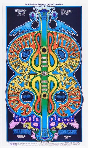 1969 BG-166 Butterfield Blues Band Fillmore West Poster Mint 91