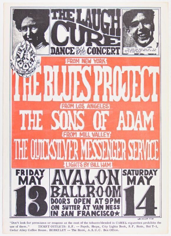 1966 FD-8 Blues Project Avalon Ballroom Poster Excellent 77