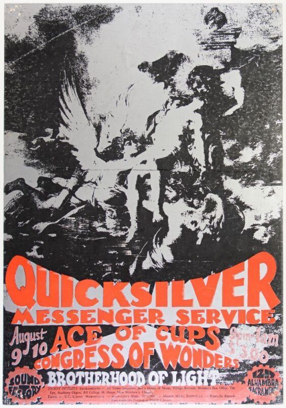 1968 Quicksilver Messenger Service Sound Factory Sacramento Poster Excellent 77