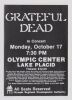 1983 Grateful Dead Olympic Center Lake Placid Handbill Excellent 77