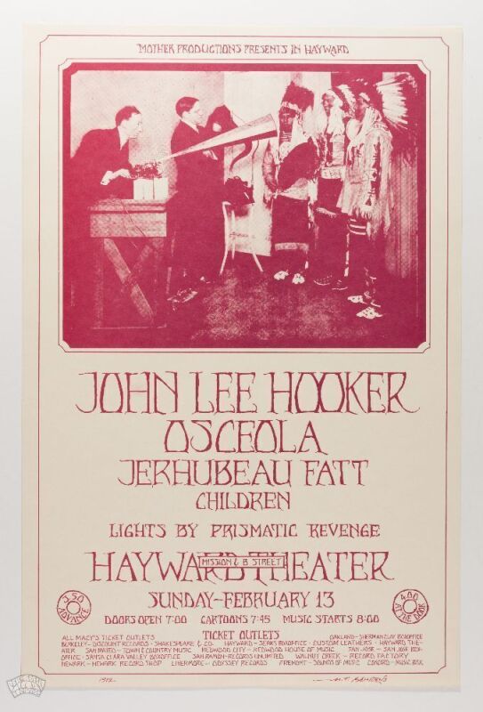 1972 John Lee Hooker Hayward Theater Poster Mint 93