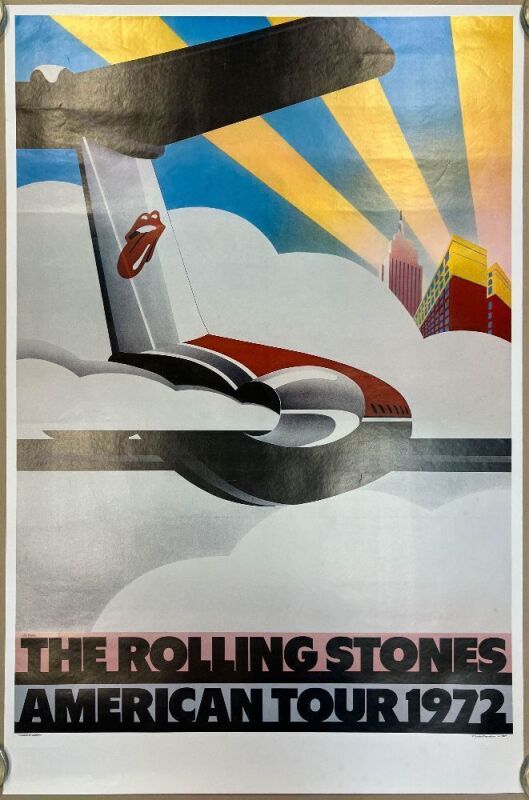 1972 AOR-4.263 The Rolling Stones American Tour Merch Poster Near Mint 87