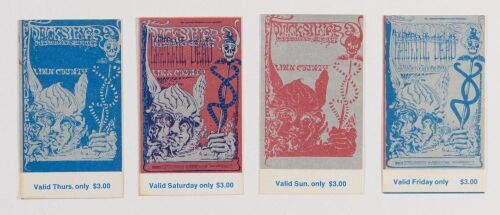 1968 BG-144 Grateful Dead Quicksilver Linn County Fillmore West Complete Set of 4 Original Tickets Near Mint 81