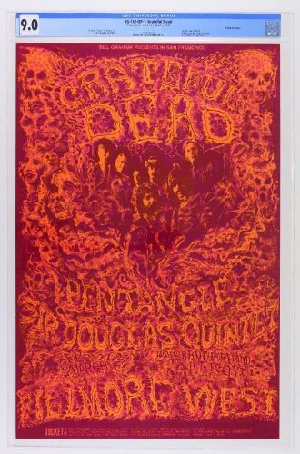 1969 BG-162 Grateful Dead Fillmore West Poster CGC 9.0