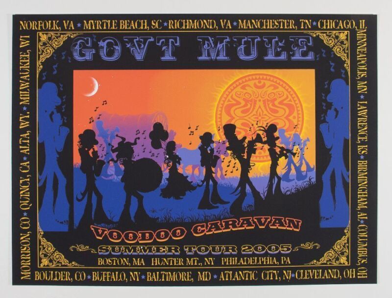 2005 Gov't Mule Voodoo Caravan Tour Poster Mint 95