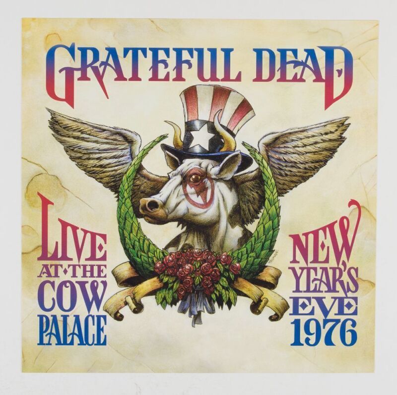 2007 Grateful Dead Live at the Cow Palace New Years Eve 1976 Promo Poster Mint 95