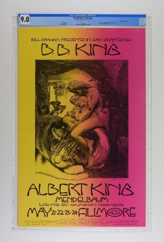 1970 BG-235 B.B. King Albert King Fillmore West Poster CGC 9.0