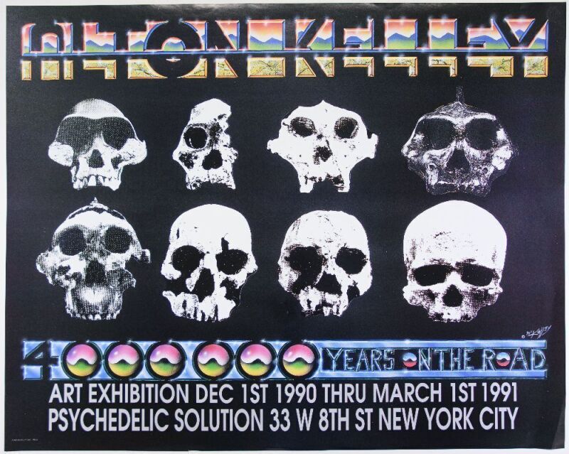 1990 Alton Kelley Art Exhibition Psychedelic Solution New York Poster Near Mint 83