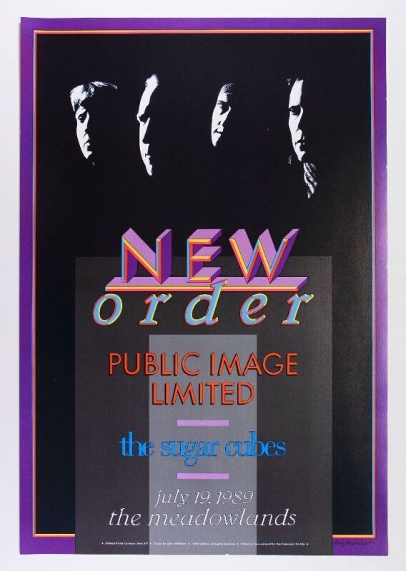 1989 PCL-17 New Order The Meadowlands Poster Near Mint 81