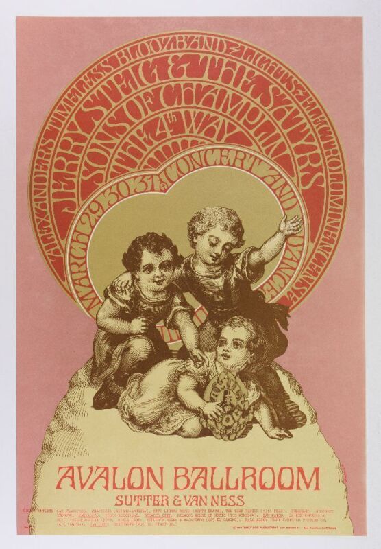 1968 FD-112 Jerry Steig & the Satyrs Sons Of Champlin Avalon Ballroom Poster Mint 91