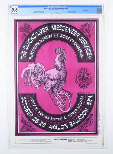 1966 FD-32 Quicksilver Messenger Service Avalon Ballroom Poster CGC 9.6