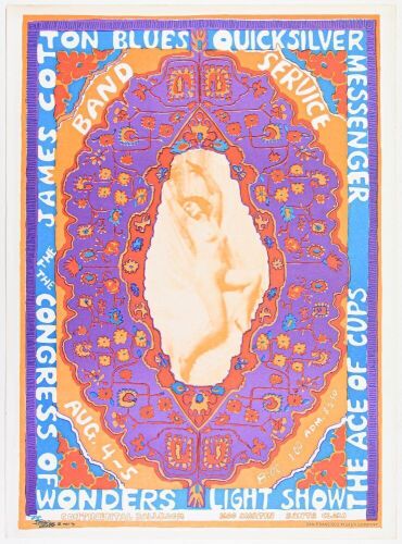 1967 Quicksilver Messenger Service Continental Ballroom RP Poster Excellent 77