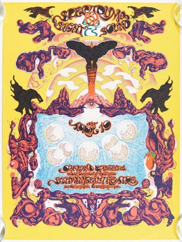 1969 Bob Schnepf Spectrum Sight & Sound Oakland Ballet Schwimley Theatre Poster Excellent 77