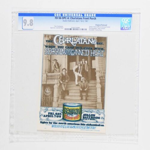 1967 FD-56 The Charlatans Avalon Ballroom Postcard CGC 9.8