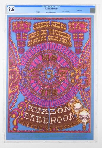 1968 FD-119 Santana Avalon Ballroom Poster CGC 9.6