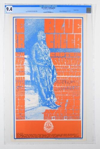 1967 FD-73 Blue Cheer Captain Beefheart Avalon Ballroom Poster CGC 9.4