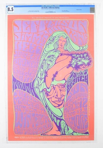 1967 BG-54 Jefferson Airplane Winterland & Fillmore Auditorium Poster CGC 8.5