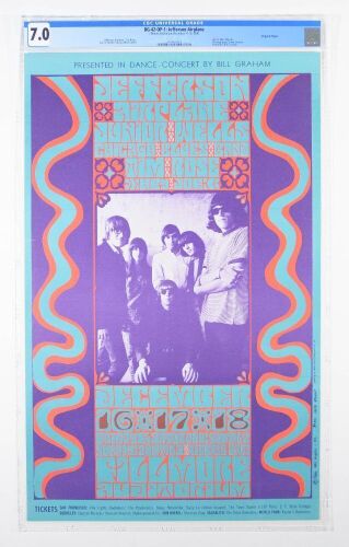 1966 BG-42 Jefferson Airplane Fillmore Auditorium Poster CGC 7.0