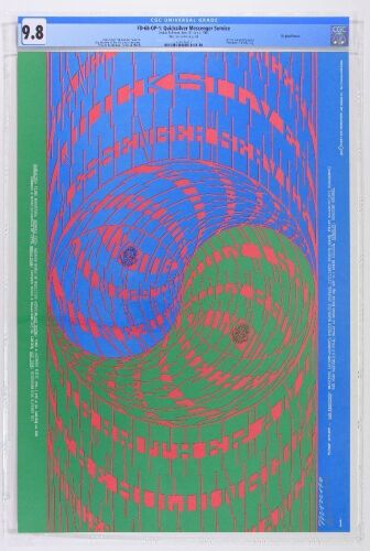 1967 FD-68 Big Brother Janis Joplin Avalon Ballroom Signed Moscoso Poster CGC 9.8