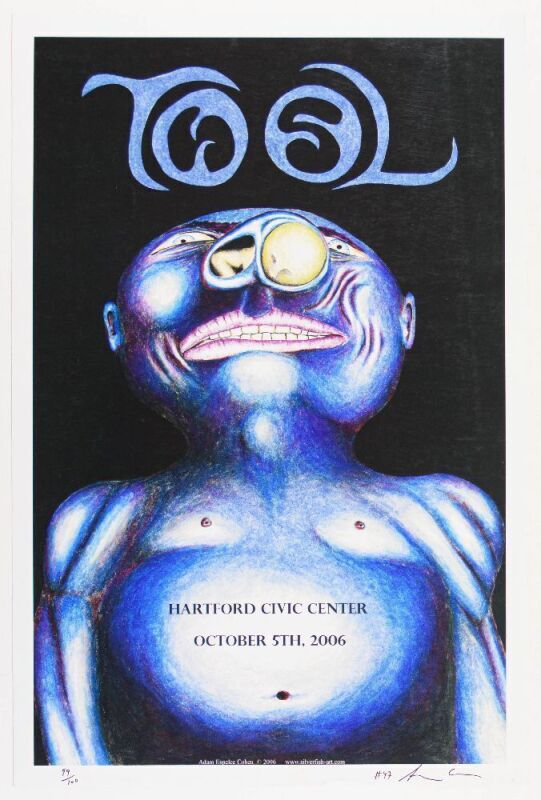 2006 Tool Hartford Civic Center LE Signed Adam Cohen Poster Near Mint 87