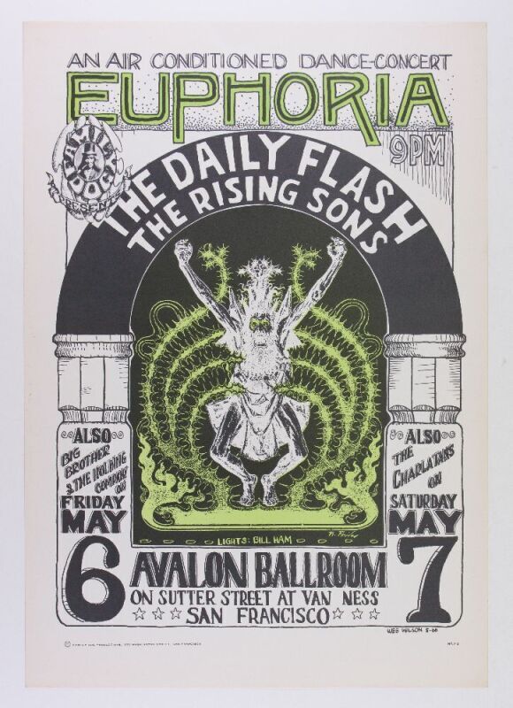 1966 FD-7 Big Brother Daily Flash Euphoria Avalon Ballroom RP3 Poster Mint 91