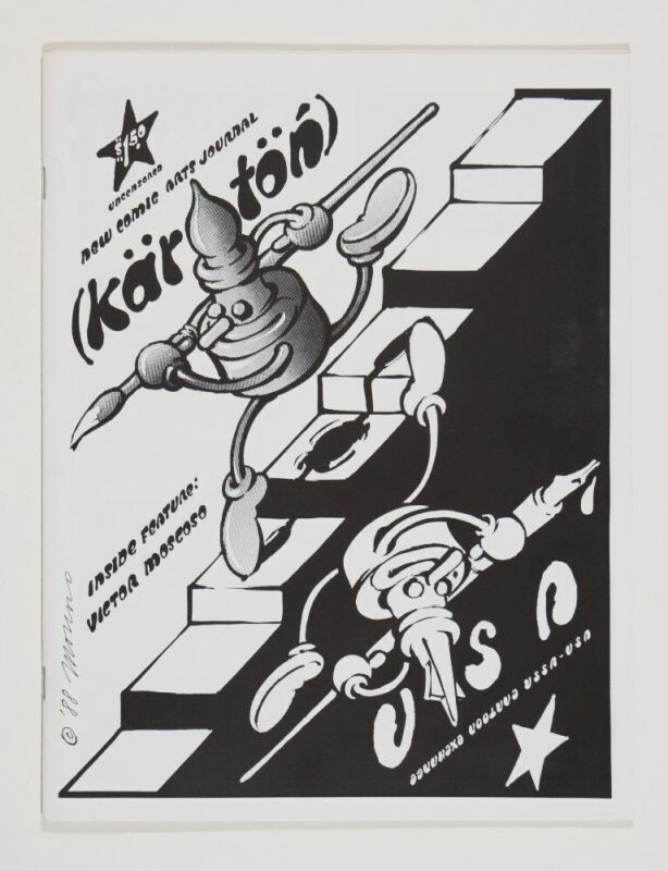 1988 Kar-ton New Comic Arts Journal VOl. 1 No. 2 Plus Moscoso Postcard Near Mint 87