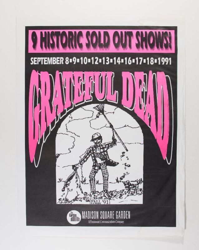 1991 Grateful Dead Madison Square Garden Poster Extra Fine 69