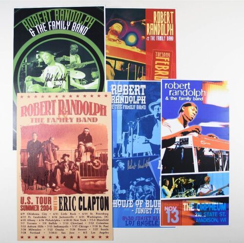 Lot of 5 Robert Randolph & The Family Band Robert Randolph Signed Posters Not Graded