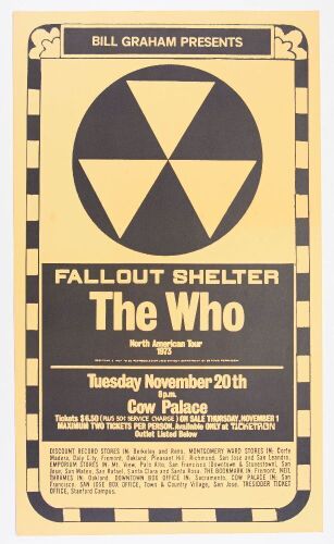 1973 The Who Cow Palace Poster Extra Fine 67