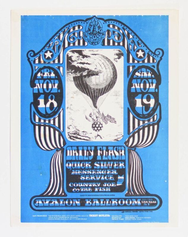 1966 FD-35 Daily Flash Quicksilver Country Joe Avalon Ballroom Handbill Extra Fine 67