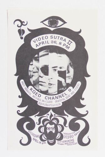 1967 KQED-TV Channel 9 Video Sutra Handbill Near Mint 81