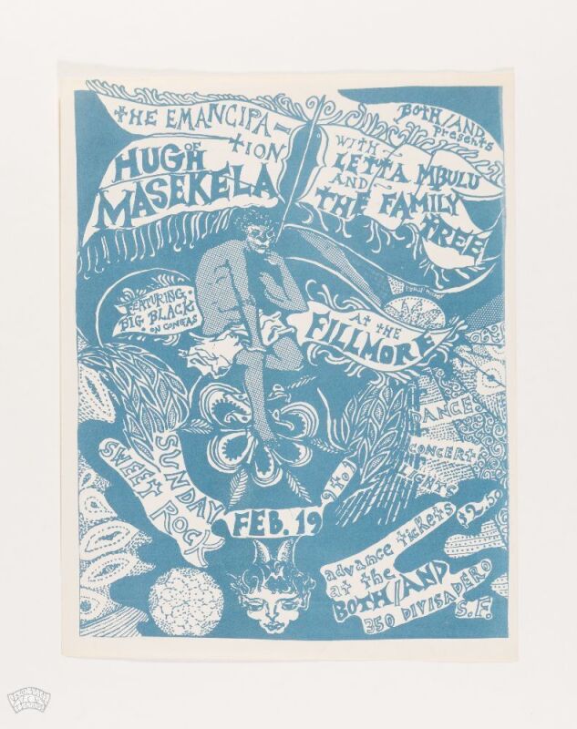 1967 Hugh Masekela Letta Mbulu The Family Tree Fillmore Auditorium Handbill Excellent 71