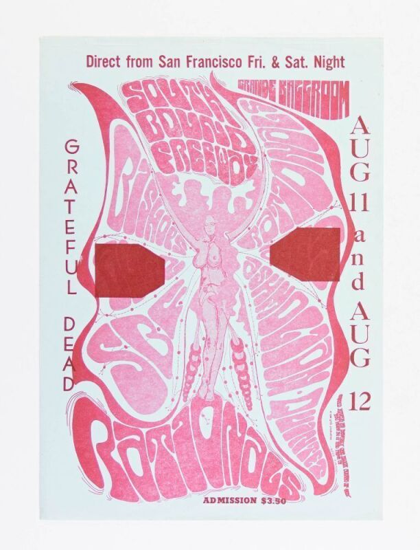 1967 G/G-670811 Grateful Dead Grande Ballroom Handbill Excellent 79