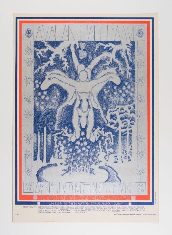 1967 FD-76 Quicksilver Messenger Service Avalon Ballroom Poster Near Mint 83