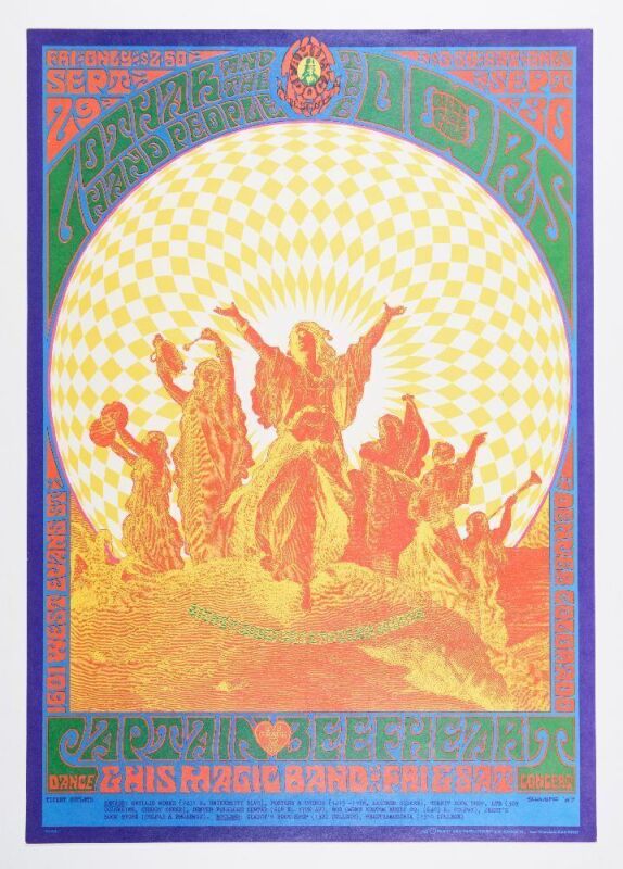 1967 FD-84 The Doors 1601 W Evans Street Denver RP2 Poster Near Mint 85