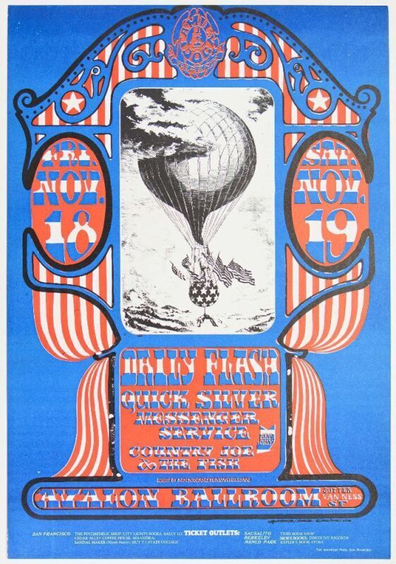 1966 FD-35 Daily Flash Quicksilver Country Joe Avalon Ballroom Near Mint 85