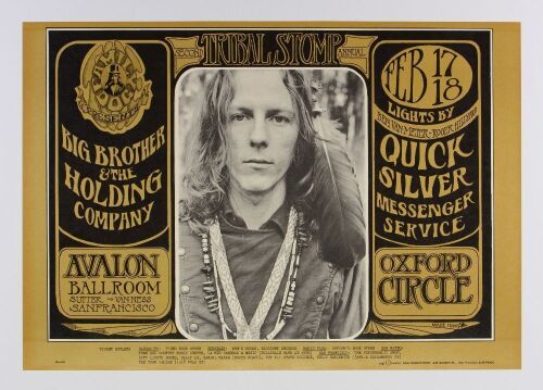 1967 FD-48 Big Brother Janis Joplin Avalon Ballroom Poster Near Mint 89