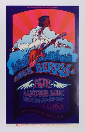 1969 BG-193 Chuck Berry Loading Zone Fillmore West Poster Near Mint 85