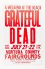 1984 Grateful Dead Ventura County Fairgrounds Cardboard Poster Near Mint 89